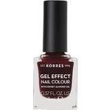 Korres Nagellack & Removers Korres Sweet Almond Gel Effect Nail Colour #57 Burgundy Red 11ml