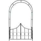tectake Rosenbåge ed dörr av stål 140x240cm