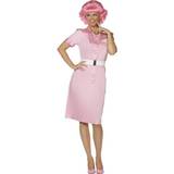Smiffys Frenchy Beauty School Drop Out Costume Pink