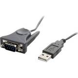 2.0 - Gråa Kablar StarTech USB to Seriell RS232 Adapter 2.0 0.9m