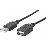 USB A-USB A - USB-kabel Kablar Manhattan Hi-Speed USB A-USB A 2.0 1m