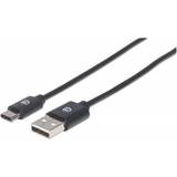 Manhattan USB A-USB C - USB-kabel Kablar Manhattan Hi-Speed USB A-USB C 2.0 2m