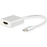 Equip USB-kabel - Vita Kablar Equip USB C - HDMI 0.2m