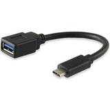Equip Rund - USB-kabel Kablar Equip USB C - USB A 3.0 0.2m