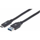 USB A-USB C - USB-kabel Kablar Manhattan SuperSpeed USB A-USB C 3.0 3m