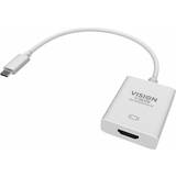 HDMI-kablar - Nickel - Vita Vision USB C - HDMI M-F 0.2m