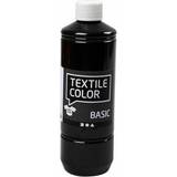Vattenbaserad Hobbymaterial Textile Color Paint Basic Black 500ml