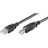 Goobay Rund - Svarta - USB A-USB B - USB-kabel Kablar Goobay Hi-Speed USB A-USB B 2.0 0.2m
