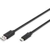 Assmann USB-kabel Kablar Assmann USB A-USB C 2.0 1.8m