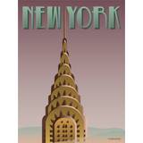 Vissevasse New York Chrysler Poster 15x21cm