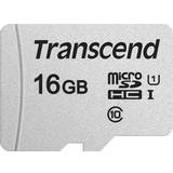 MicroSDHC Minneskort & USB-minnen Transcend 300S microSDHC Class 10 UHS-I U1 95/45MB/s 16GB
