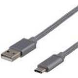 USB A-USB C - USB-kabel Kablar Deltaco USB A-USB C 2.0 0.2m