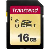 16 GB Minneskort & USB-minnen Transcend 500S SDHC Class 10 UHS-I U1 95/60MB/s 16GB
