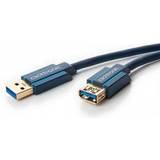 Guld - USB A-USB A - USB-kabel Kablar ClickTronic Casual USB A - USB A M-F 3.0 3m