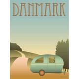Vissevasse Danmark Camping Poster 50x70cm