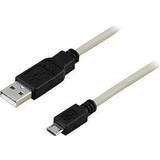 2.0 - Gråa - USB-kabel Kablar Deltaco 5 pin USB A-USB Micro-B 2.0 0.5m