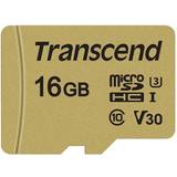 Transcend 500S microSDHC Class 10 UHS-I U3 V30 95/60MB/s 16GB +Adapter