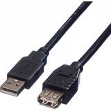 Roline Rund - USB-kabel Kablar Roline USB A-USB A M-F 2.0 1.8m