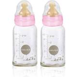 Hevea Rosa Barn- & Babytillbehör Hevea Glass Baby Bottle 2-pack