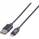 Value Svarta - USB-kabel Kablar Value USB A - Lightning 2.0 1.8m