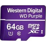Western Digital 64 GB Minneskort & USB-minnen Western Digital WD Purple microSDXC Class 10 UHS-I U1 80/50MB/s 64GB