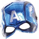 Blå - Tecknat & Animerat Masker Rubies Captain America Standalone Mask