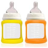 Blåa - Delvis Nappflaskor & Servering Cherub Colour Change Wide Neck Glass Bottles 150ml 2-pack