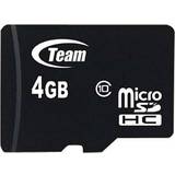 4 GB - microSDHC Minneskort TeamGroup microSDHC Class 10 20/14MB/s 4GB +Adapter