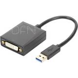 USB-USB - USB-kabel Kablar Digitus USB A-DVI 0.2m