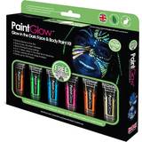 Blå - Unisex Smink PaintGlow Glow in the Dark Face & Body Paint Kit