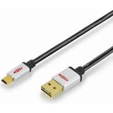 Ednet Skärmad Kablar Ednet USB A-USB Mini-B 2.0 1m