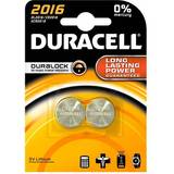 Duracell Batterier - Knappcellsbatterier - Lithium Batterier & Laddbart Duracell CR2016 2-pack
