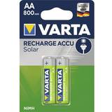 Laddningsbara standardbatterier Batterier & Laddbart Varta AA Solar 800mAh 2-pack