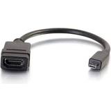 C2G Kabeladaptrar - PVC Kablar C2G HDMI-HDMI Micro Adapter 0.2m