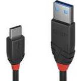 USB A-USB C - USB-kabel Kablar Lindy Black Line USB A-USB C 3.1 1.5m