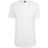 Urban Classics Friluftsbyxor Kläder Urban Classics Shaped Long T-shirt - White
