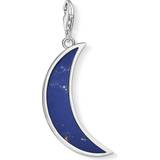 Lapis Smycken Thomas Sabo Moon Charm Pendant - Silver/Blue