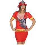 Dräkter - Firefighters Maskeradkläder Th3 Party T-shirt för Vuxna Kvinnlig Brandman