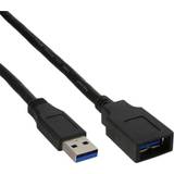 Hane - Hona - USB A-USB B - USB-kabel Kablar InLine USB A - USB B M-F 3.0 3m