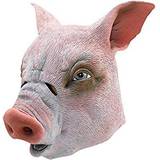 Rosa Heltäckande masker Bristol Pig Rubber Overhead Mask
