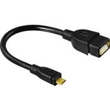 USB-kabel Kablar Hama USB A-USB Micro-B OTG M-F 0.2m