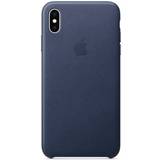 Apple Gråa Skal Apple Leather Case (iPhone XS Max)