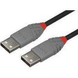 USB A-USB A - USB-kabel Kablar Lindy Anthra Line USB A-USB A 2.0 1m