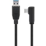 Goobay En kontakt - Svarta - USB-kabel Kablar Goobay USB A - USB C 3.0 Angled M-M 3m