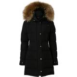 Äkta päls till jacka damkläder Hollies Subway Jacket - Black/Nature (Real Fur)