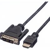 Roline HDMI-kablar - Skärmad Roline HDMI-DVI 1m