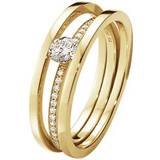 Blank Ringar Georg Jensen Halo Ring - Gold/Diamonds