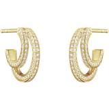 Georg Jensen Halo Earrings - Gold/Diamonds