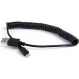 Gembird USB-USB - USB-kabel Kablar Gembird Spiral USB A - Lighting 2.0 1.5m
