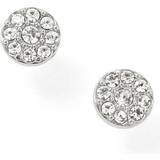 Fossil Disc Earring - Silver/Transparent
